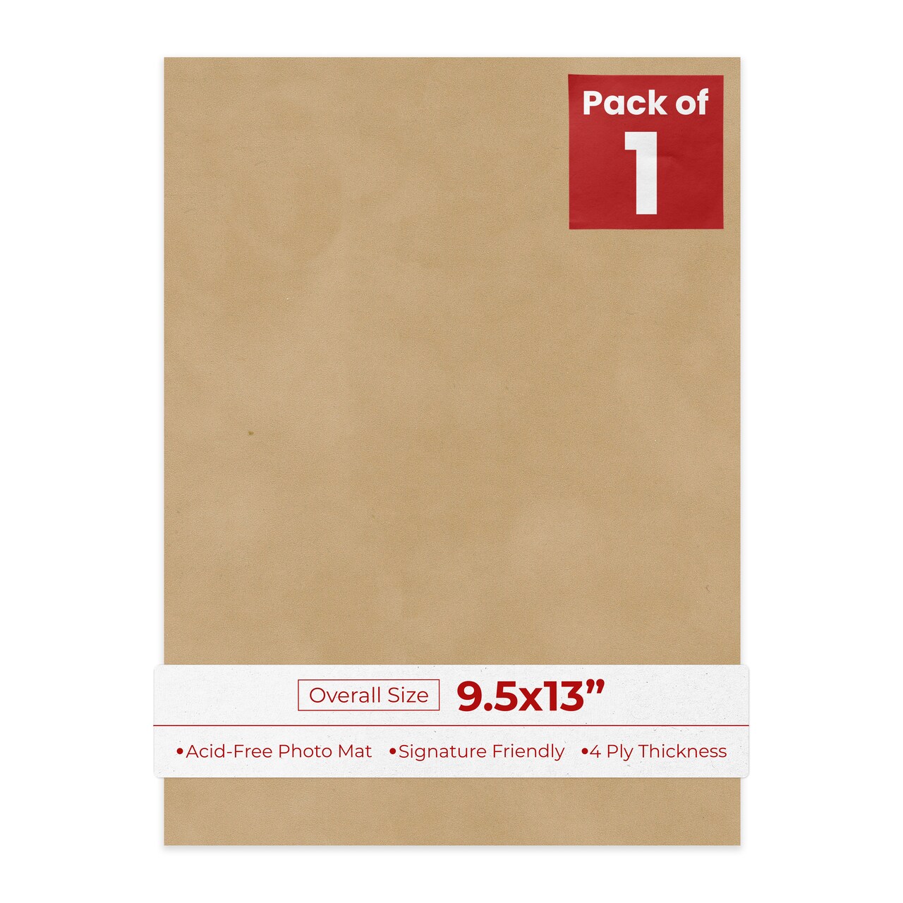 Beige Suede 9.5x13 Uncut Mat Board - Blank Sheets, No Opening